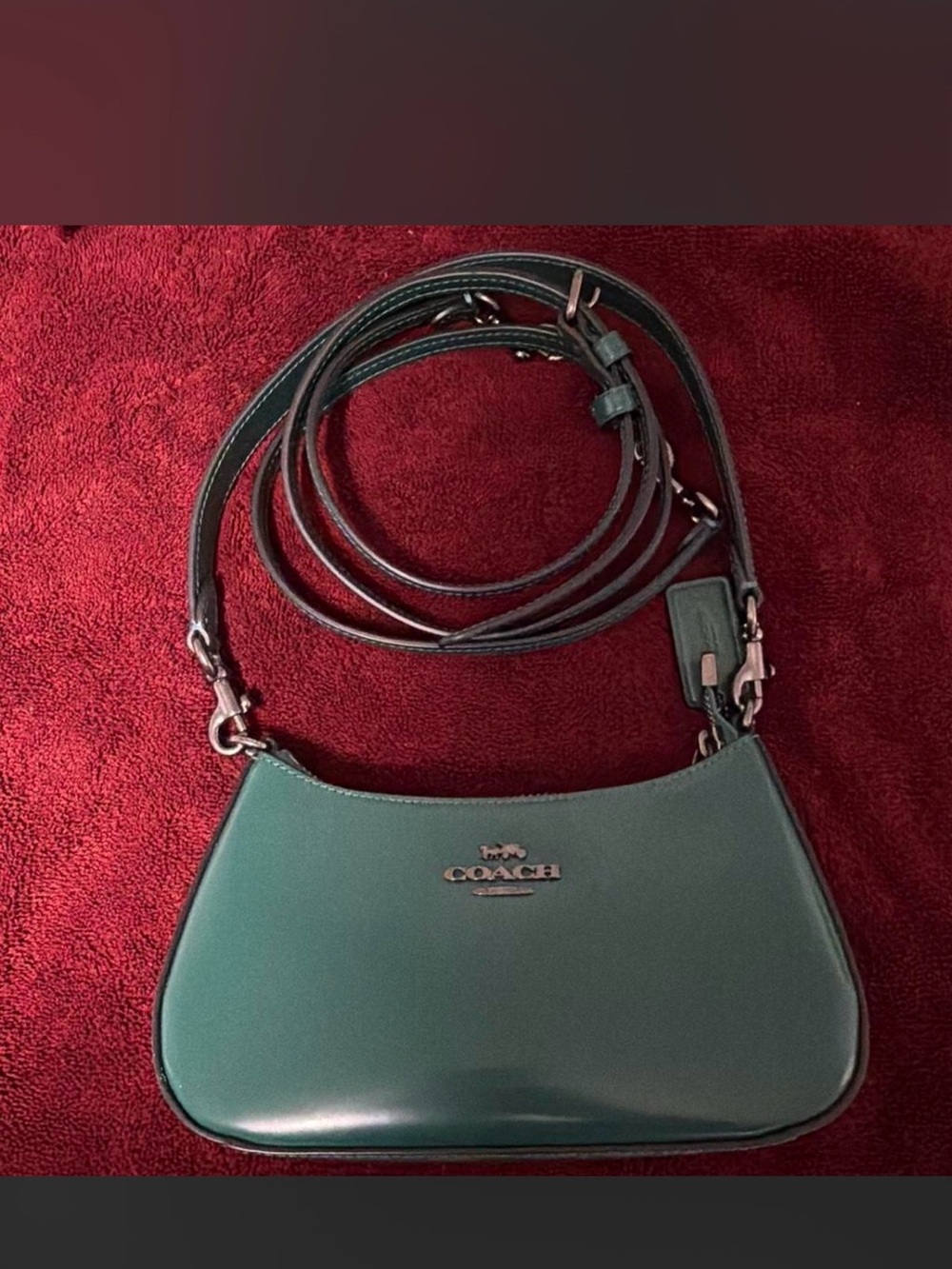 Coach Green Leather Crossbody Bag